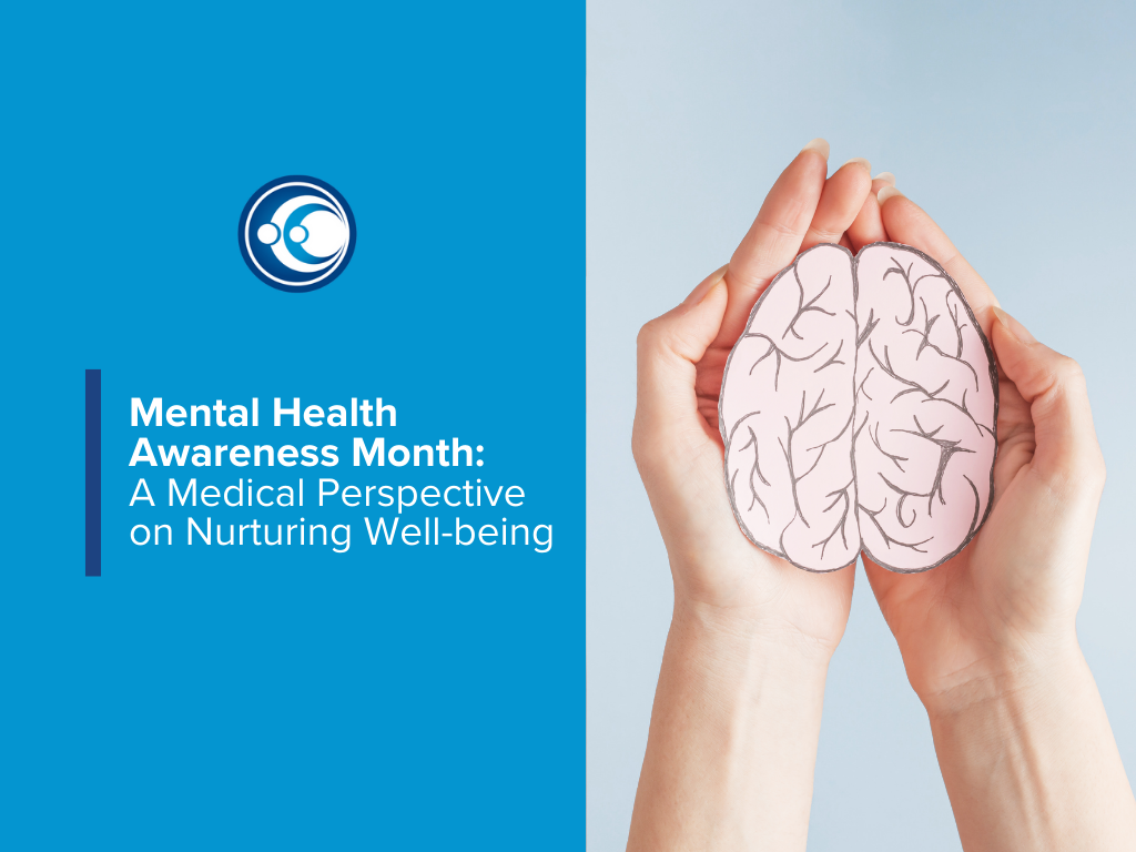 hands holding a brain for mental health blog post graphic